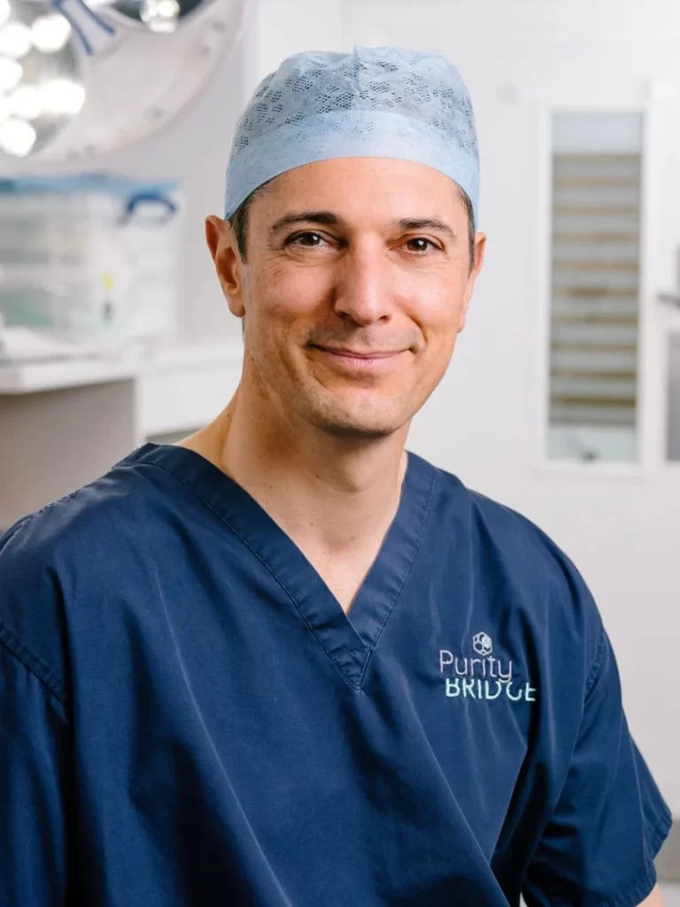 Mr Marc Pacifico in surgical scrubs